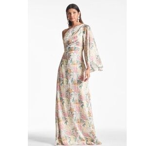 Sachin + Babi Keely Asymmetric Gown in Antique Bouquet